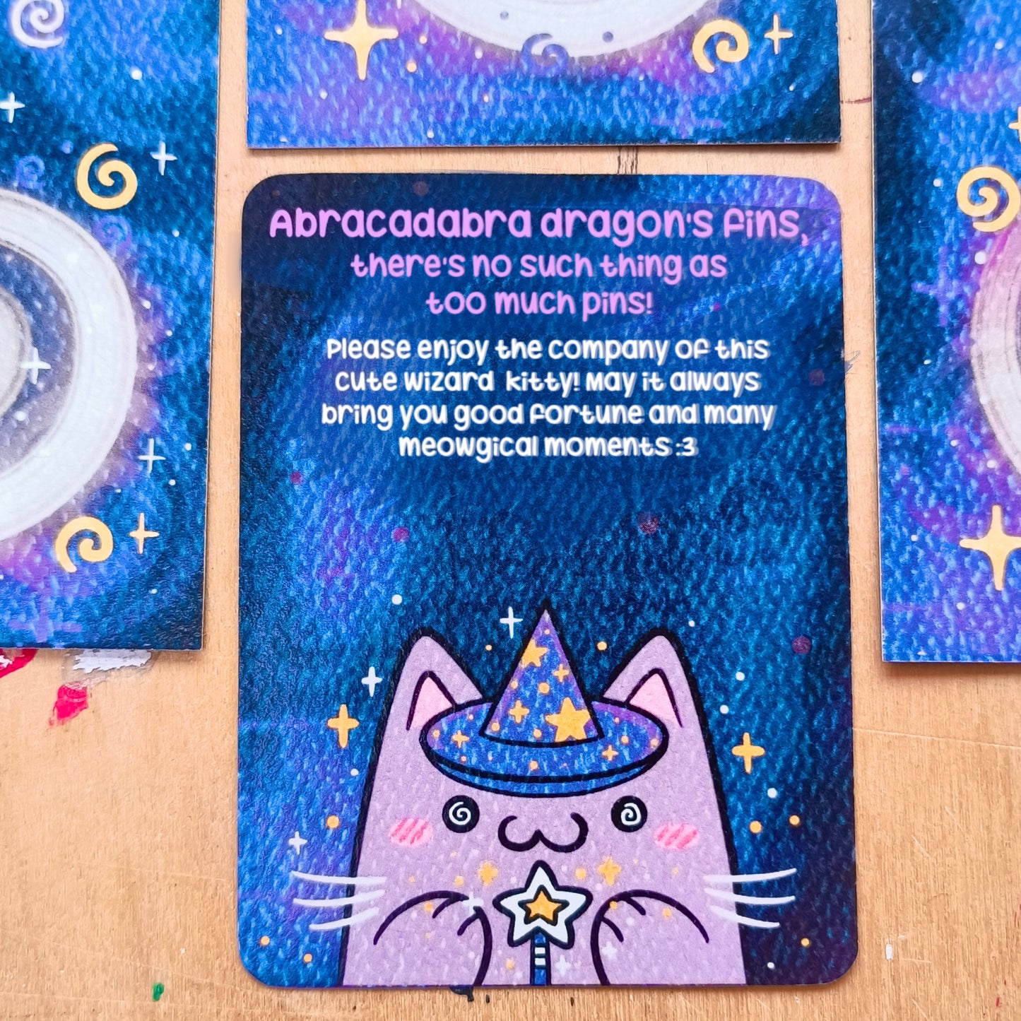 WIZARD CAT enamel pin companion :3