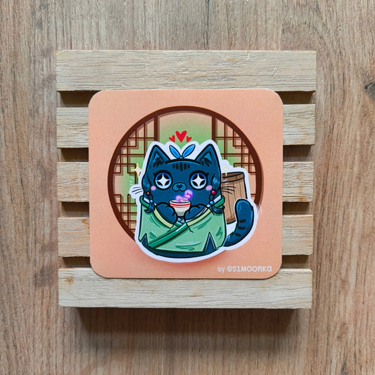 MAOMAO & JINSHI fandom die-cut sticker with background