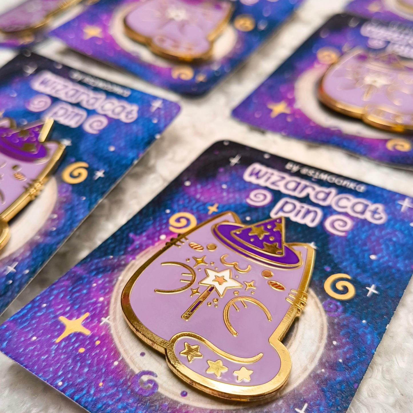 WIZARD CAT enamel pin companion :3