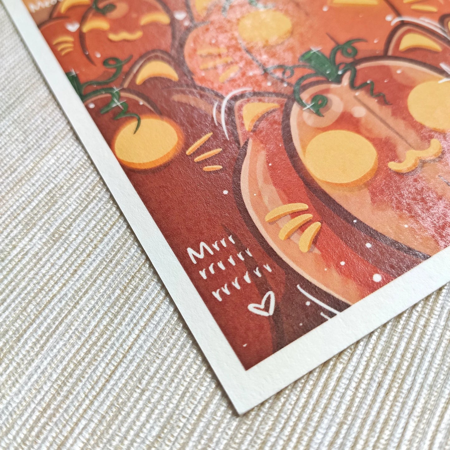 PUMPKIN CATS art print