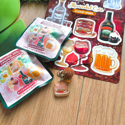 MEOWCOHOL CATS phone charms