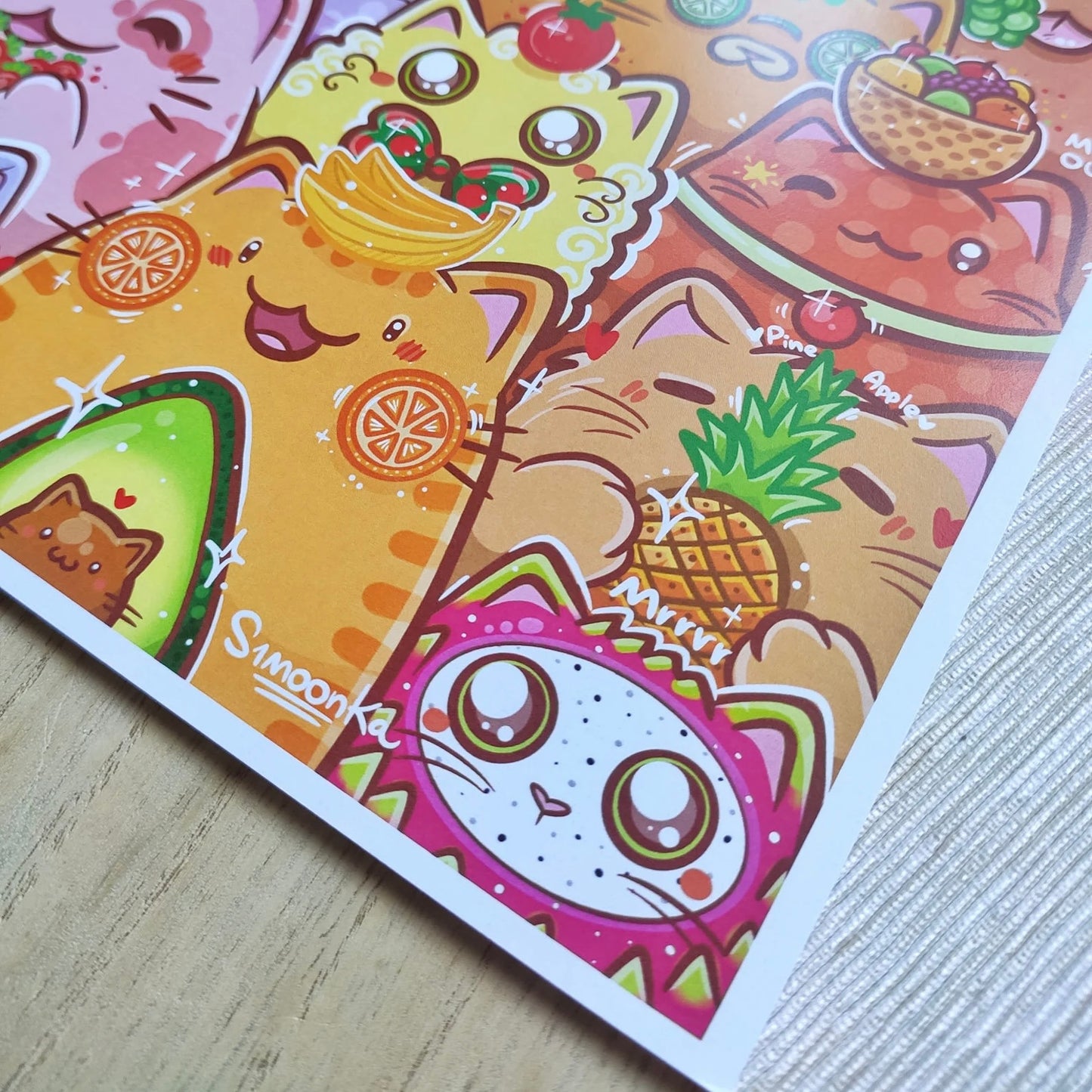 FRUIT CATS art print