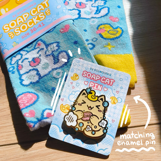 SOAP CAT enamel pin companion :3
