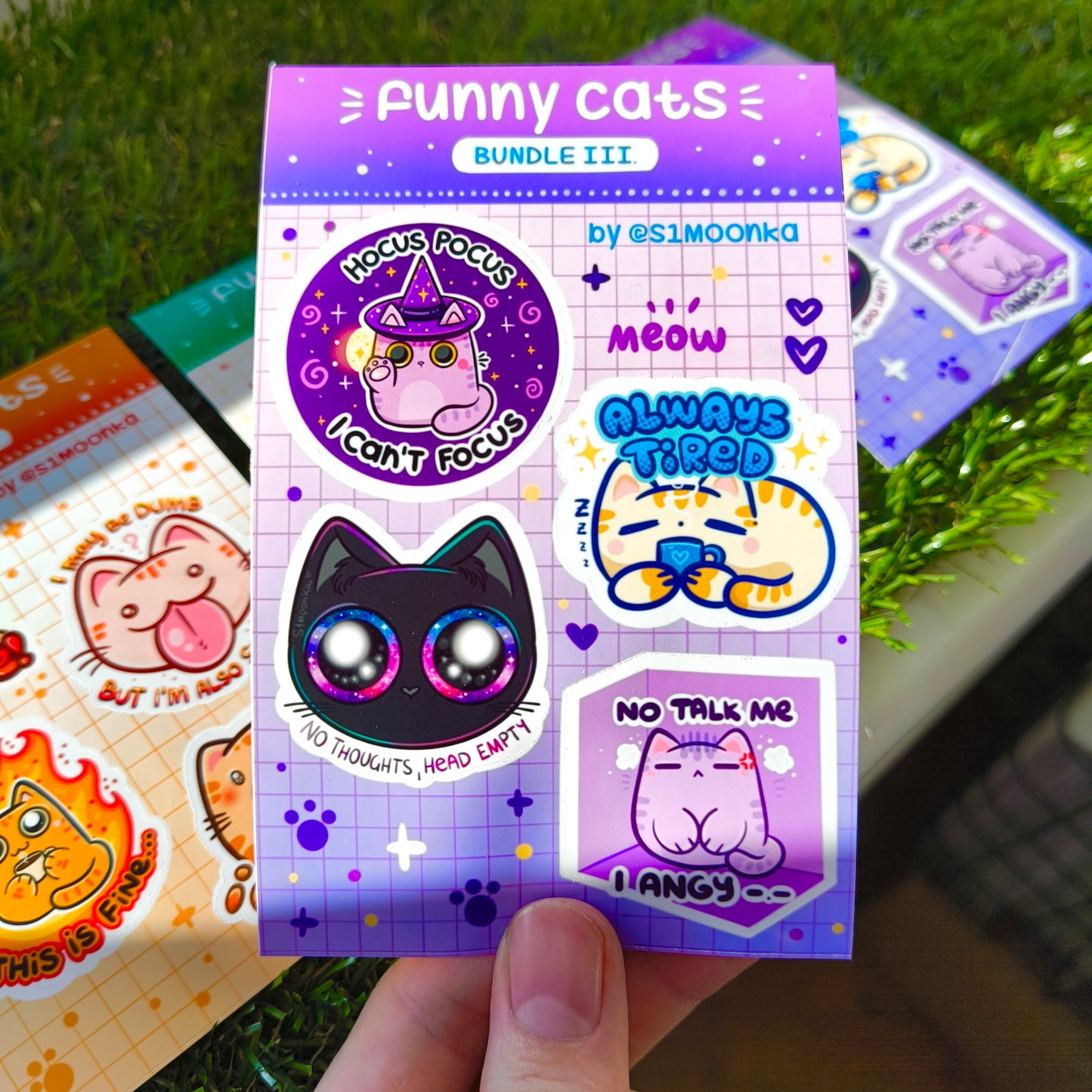 FUNNY CATS (3 bundles) mini sticker sheets