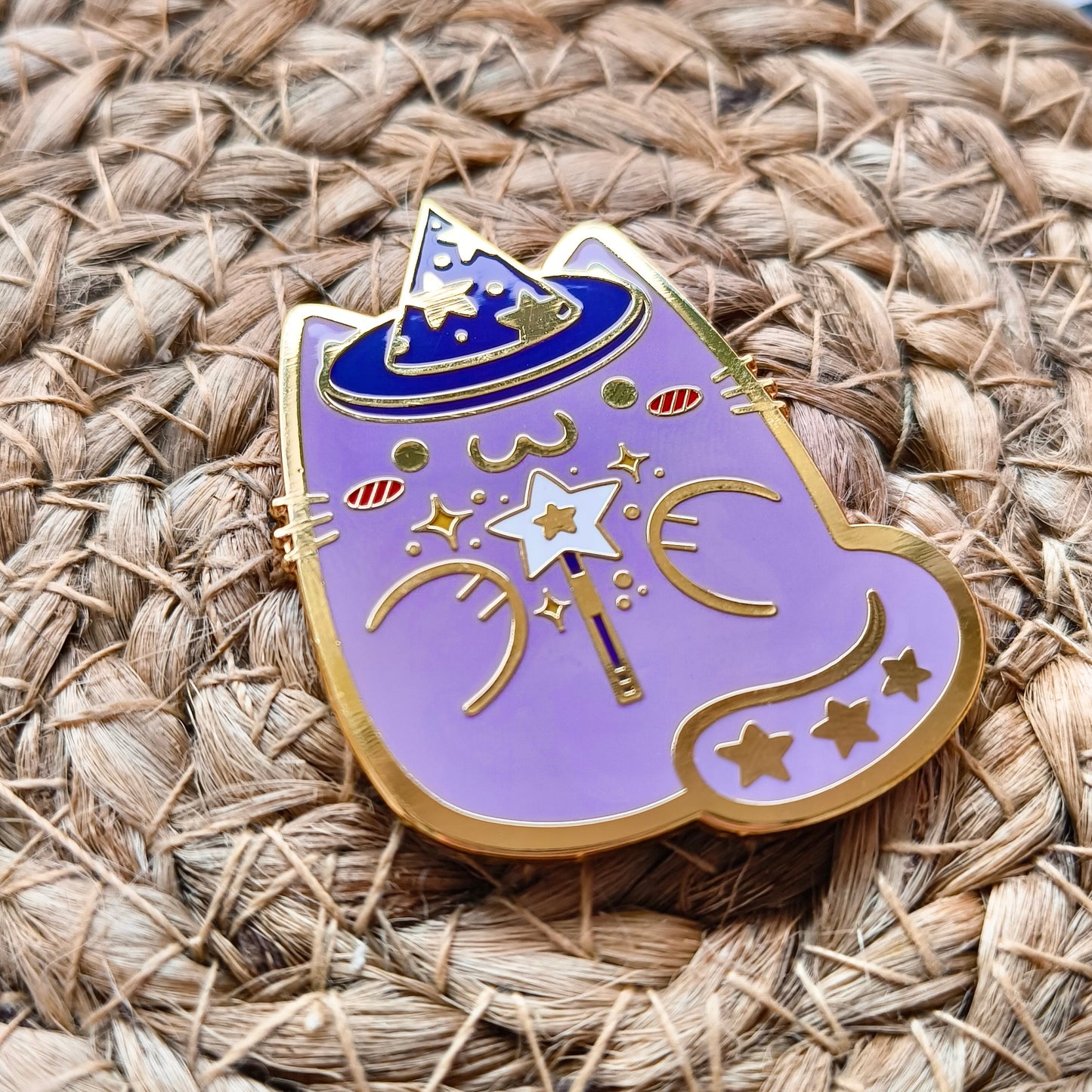 WIZARD CAT enamel pin companion :3