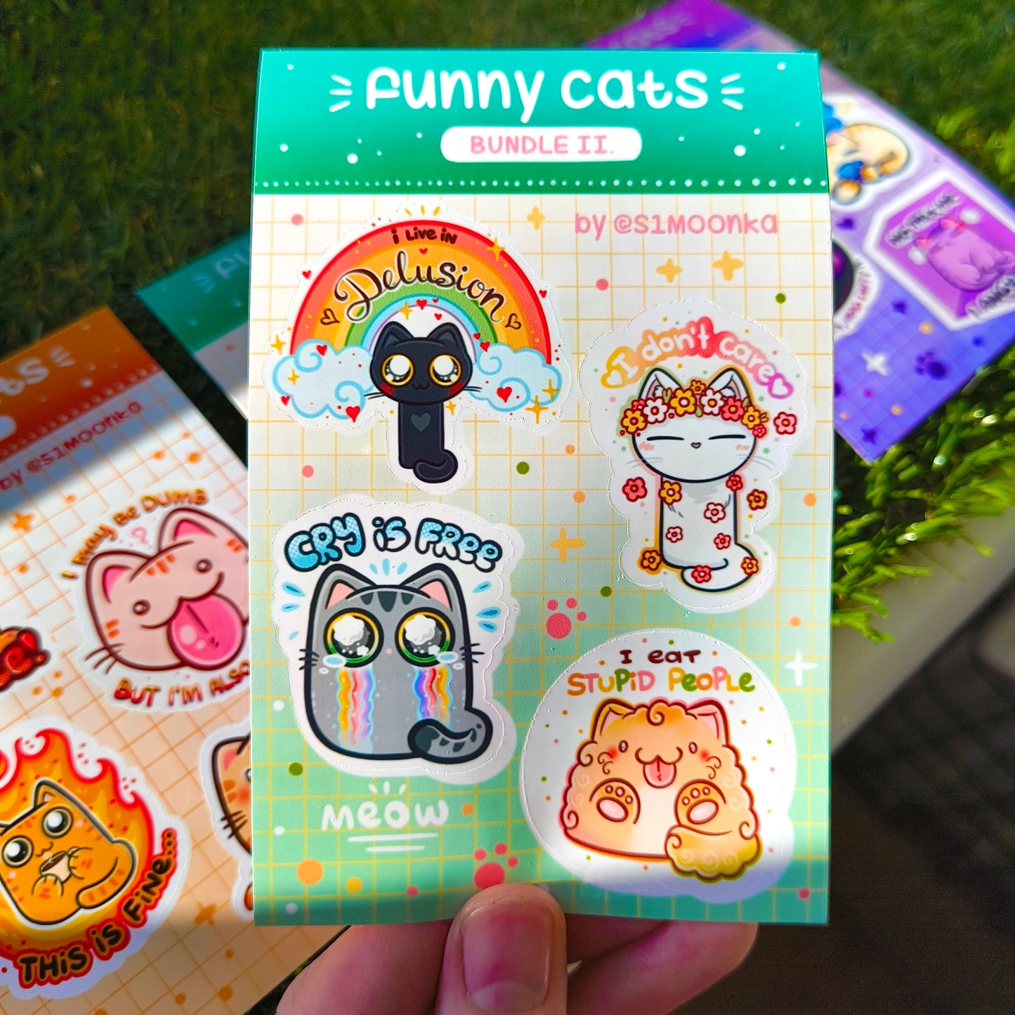 FUNNY CATS (3 bundles) mini sticker sheets