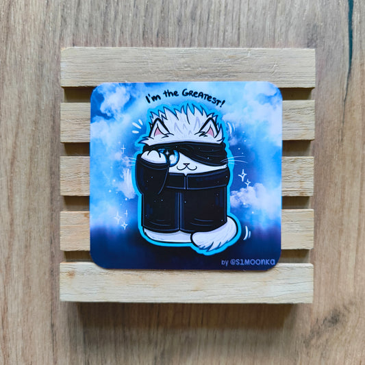 CATURO GOJO fandom die-cut sticker with background