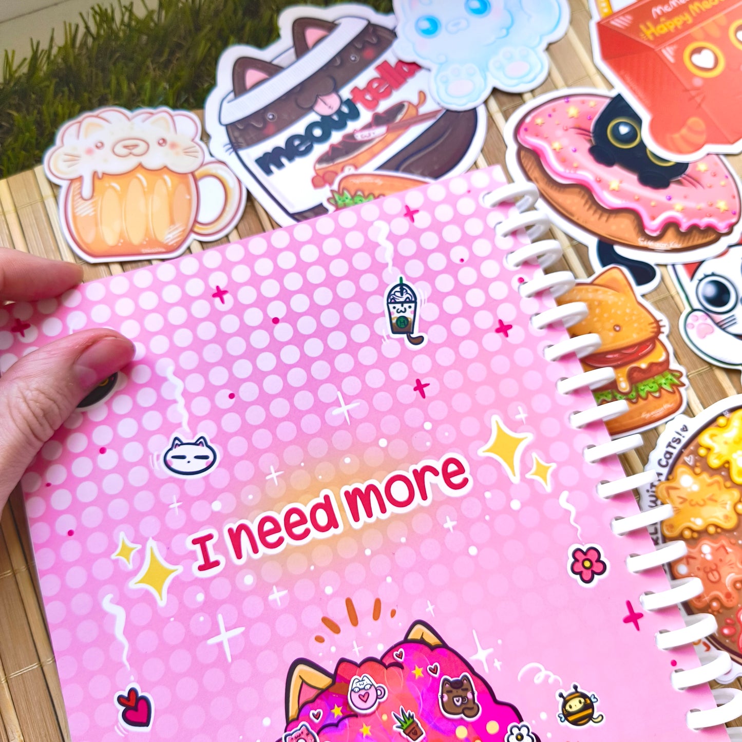 MY CUTE STICKER MEOW BOOK | reusable sticker book