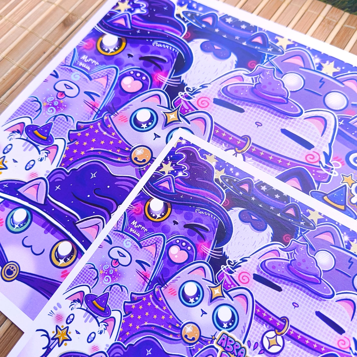 WIZARD CATS art print