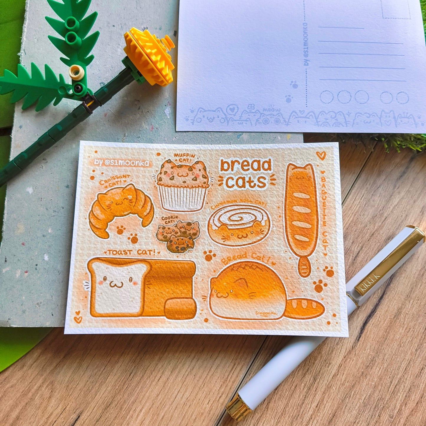 BREAD CATS postcard