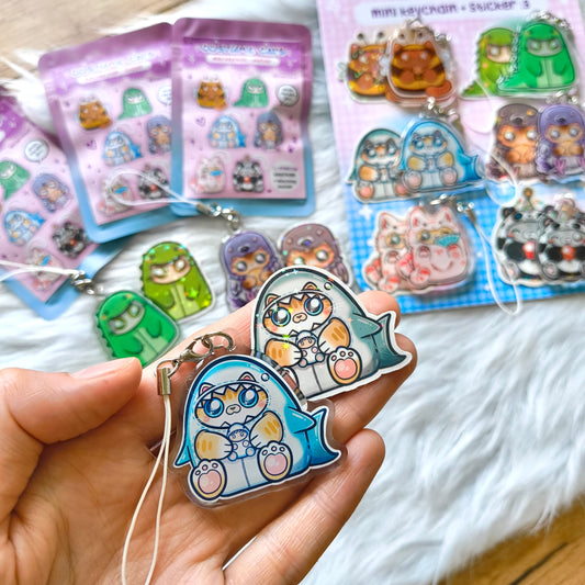 COSTUME CATS phone charms + mini sticker