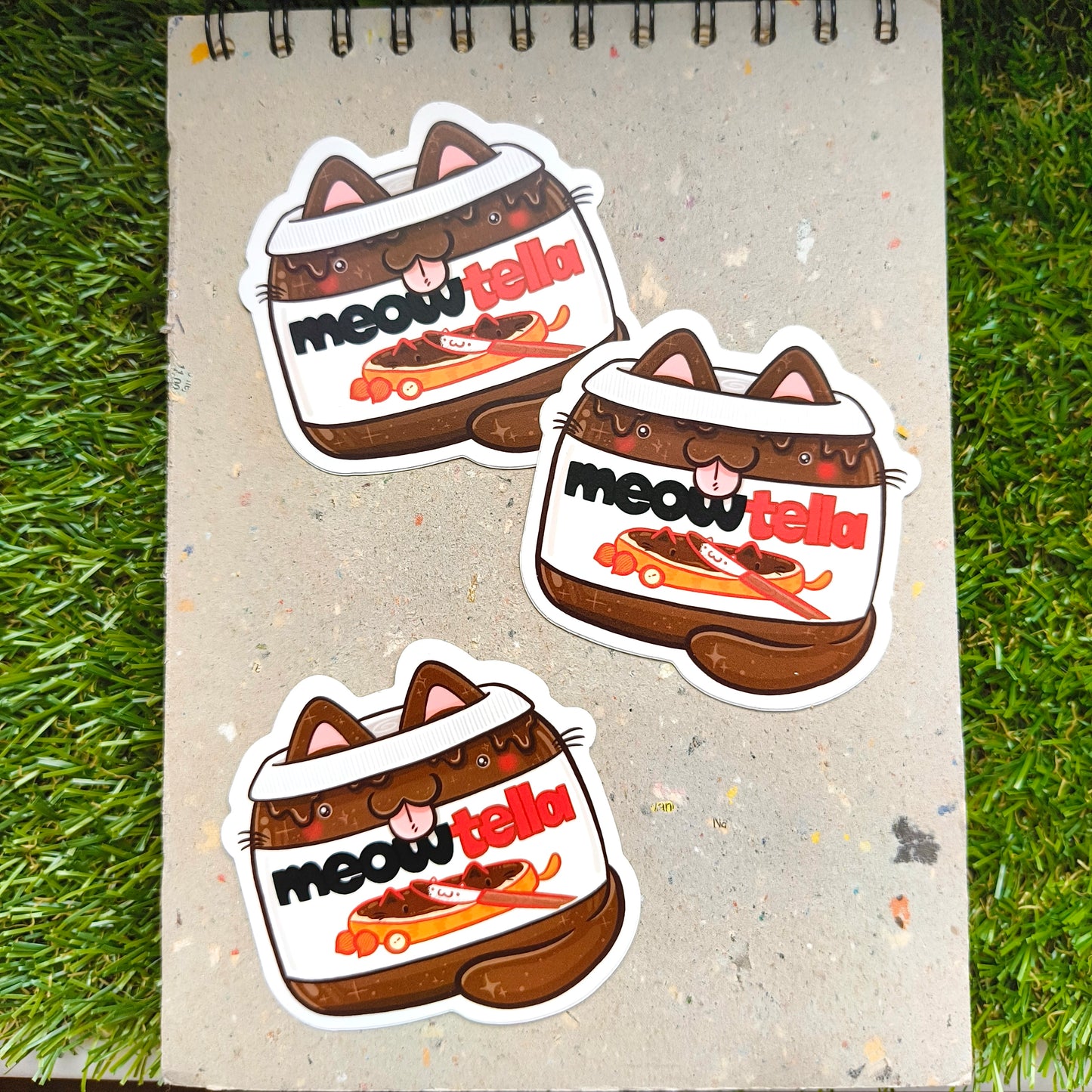 MEOWTELLA die-cut waterproof vinyl sticker