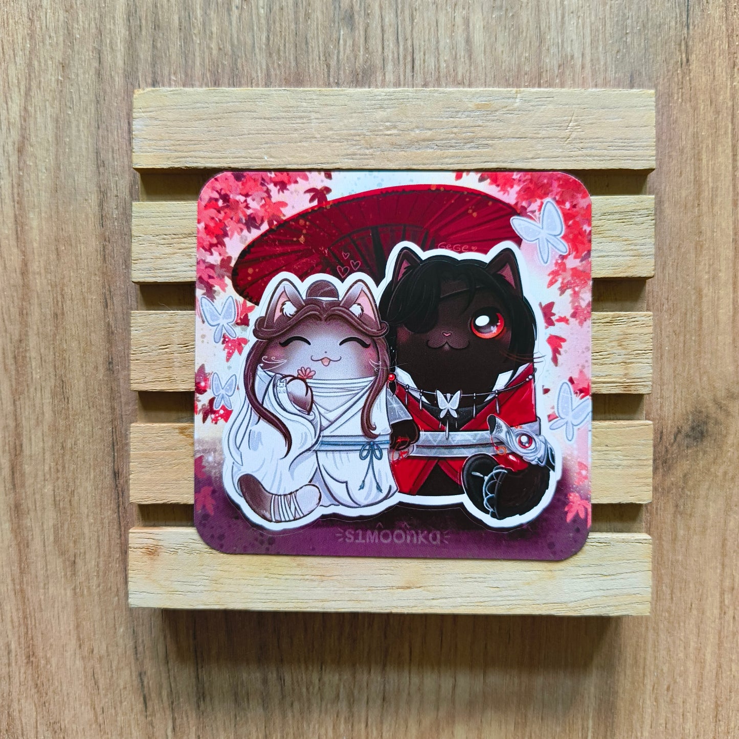 HUALIAN fandom die-cut sticker with background