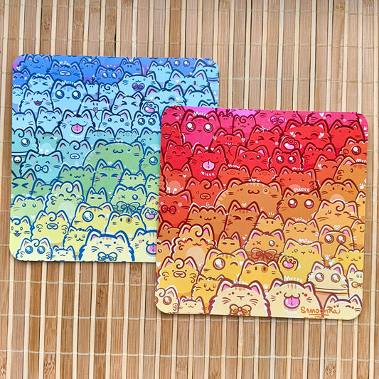 RAINBOW CATS art print