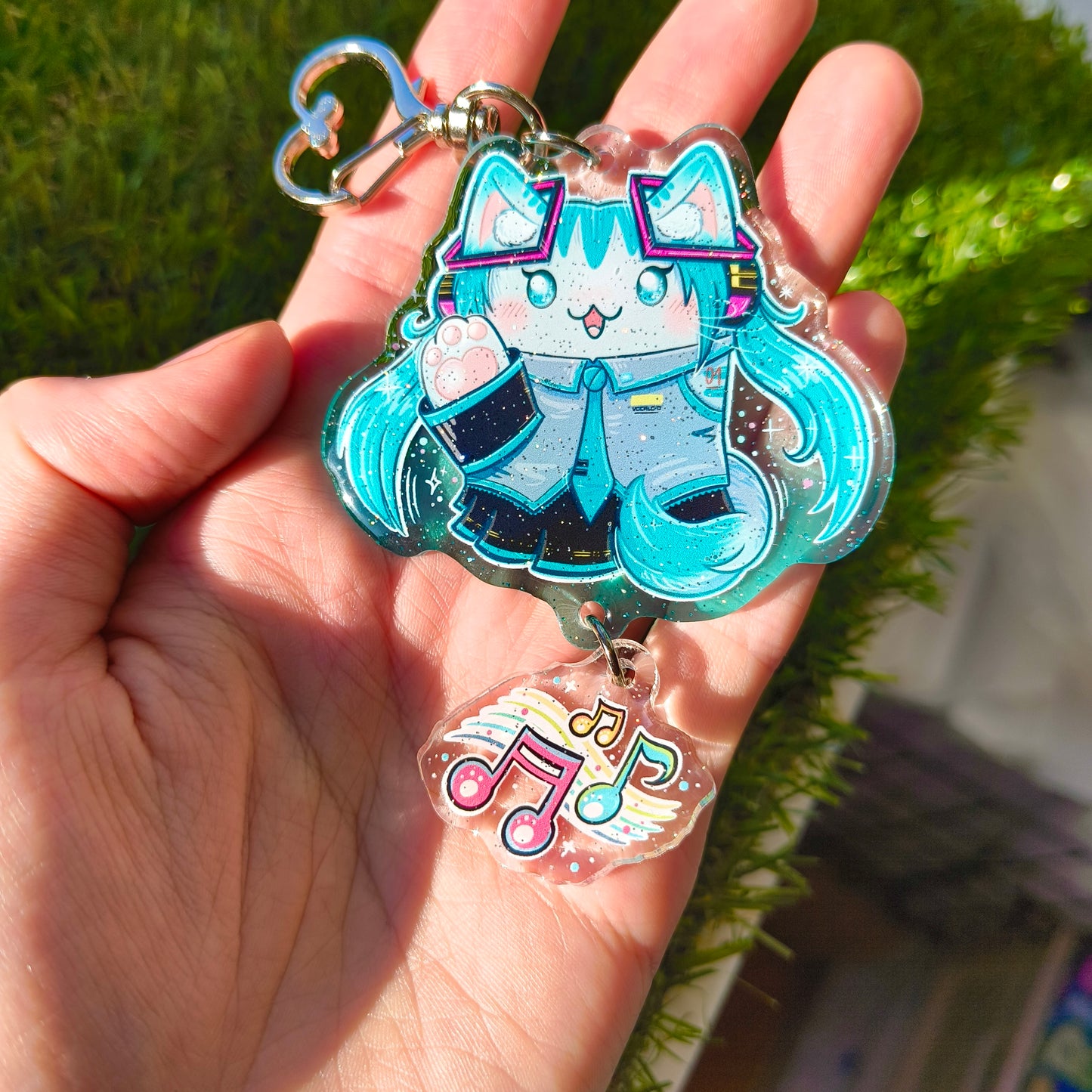 CATSUNE MIAUKU fandom double keychain