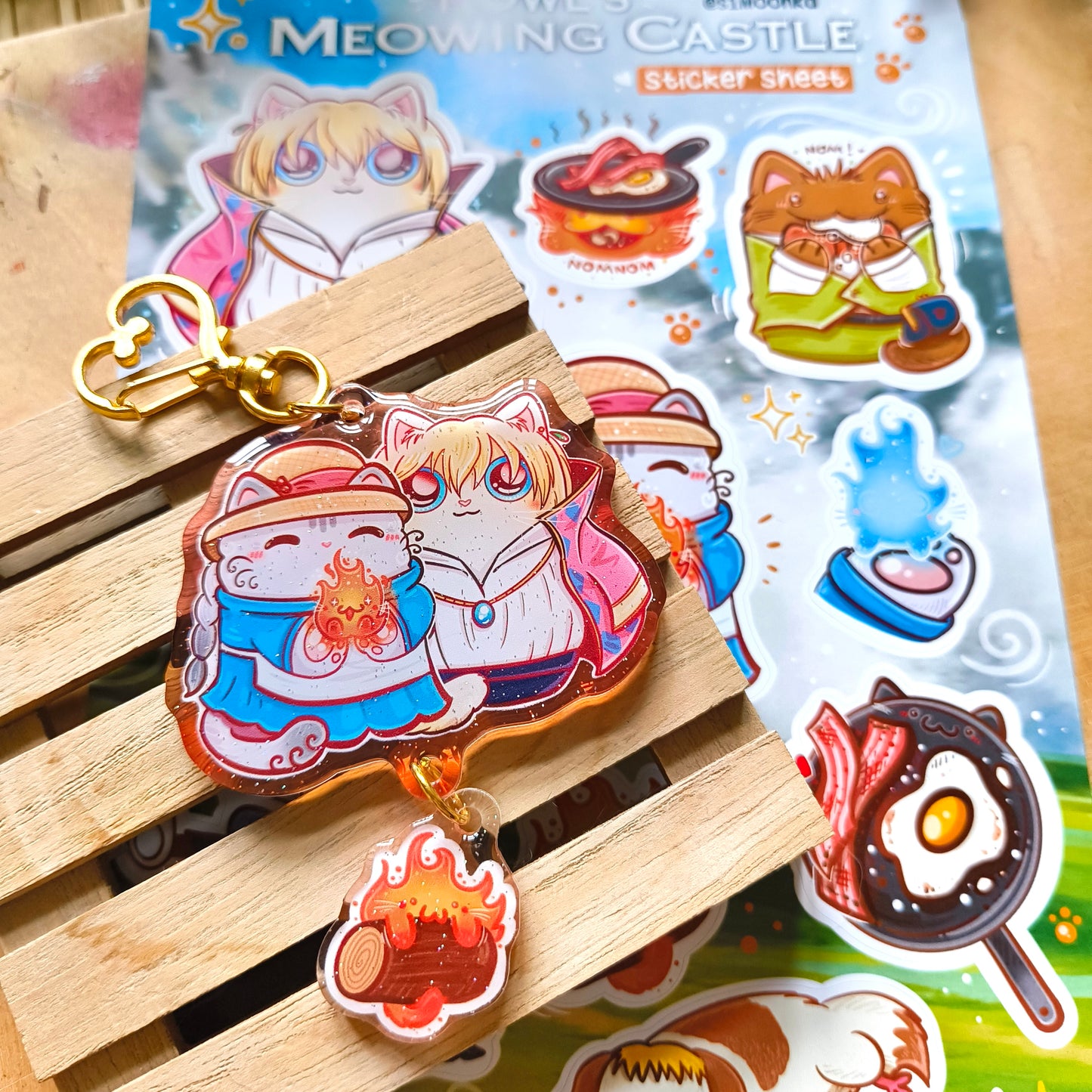 HOWL's MOVING CASTLE fandom double keychain