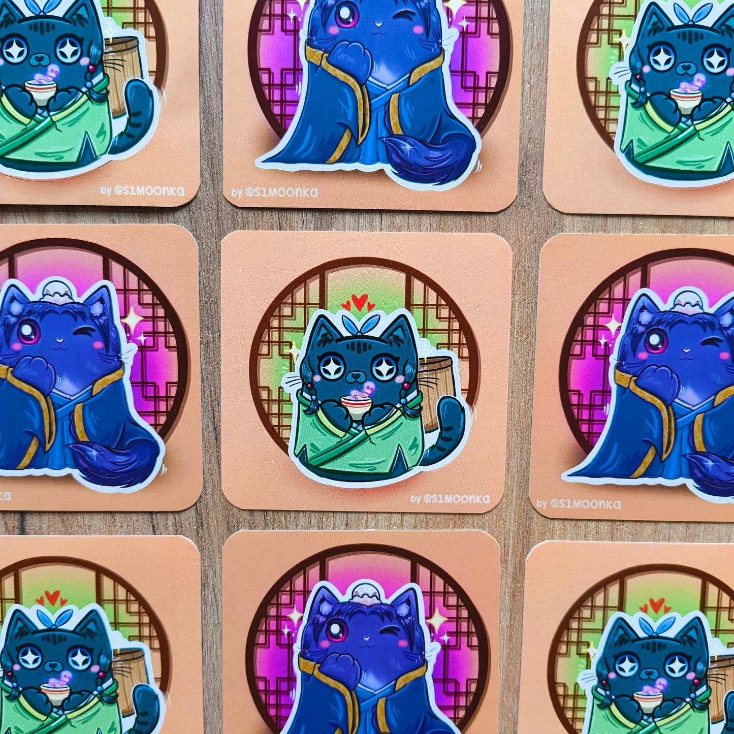 MAOMAO & JINSHI fandom die-cut sticker with background