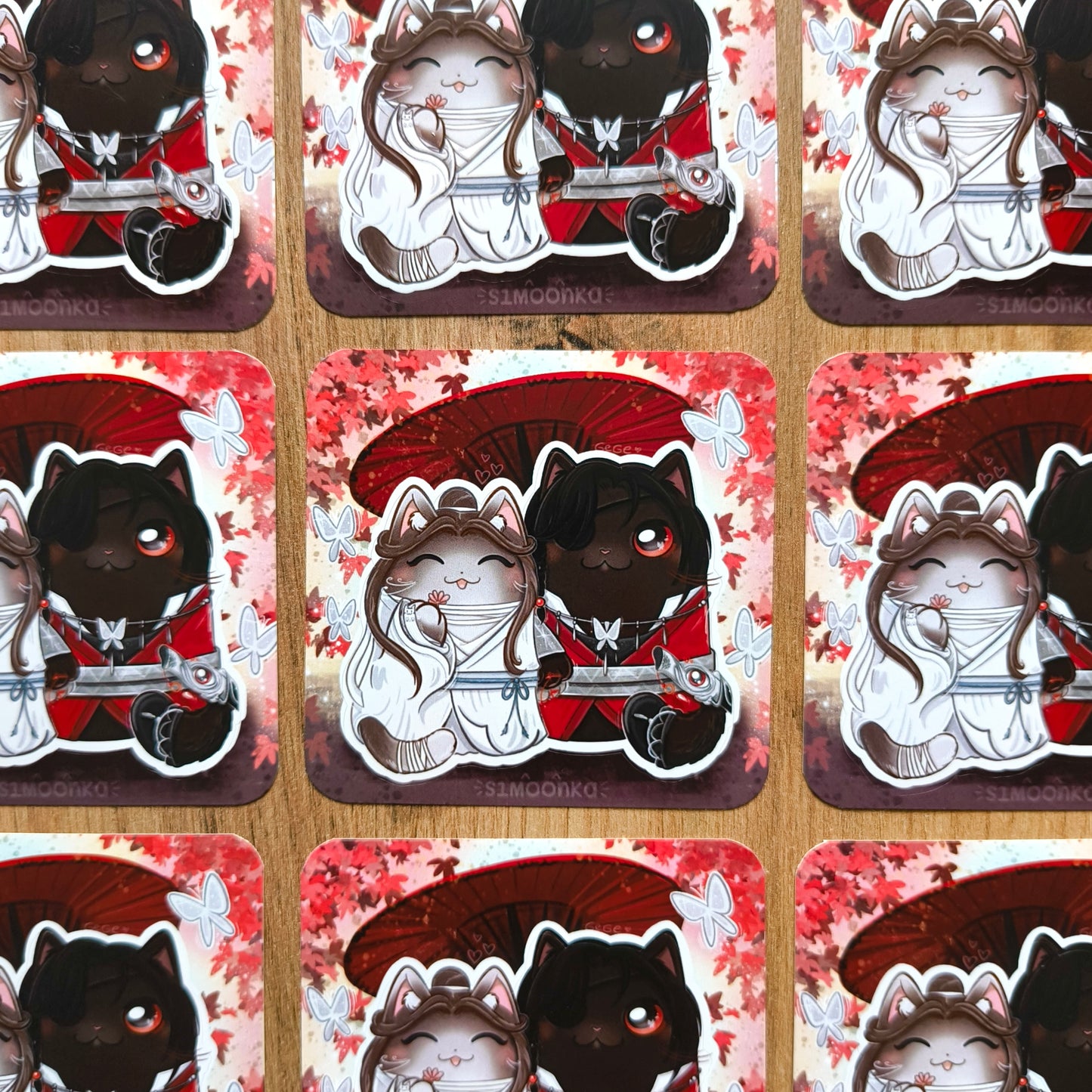 HUALIAN fandom die-cut sticker with background