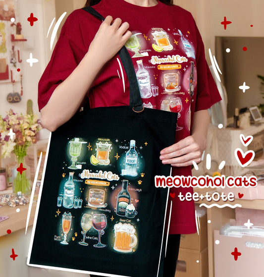 MEOWCOHOL CATS cotton t-shirt