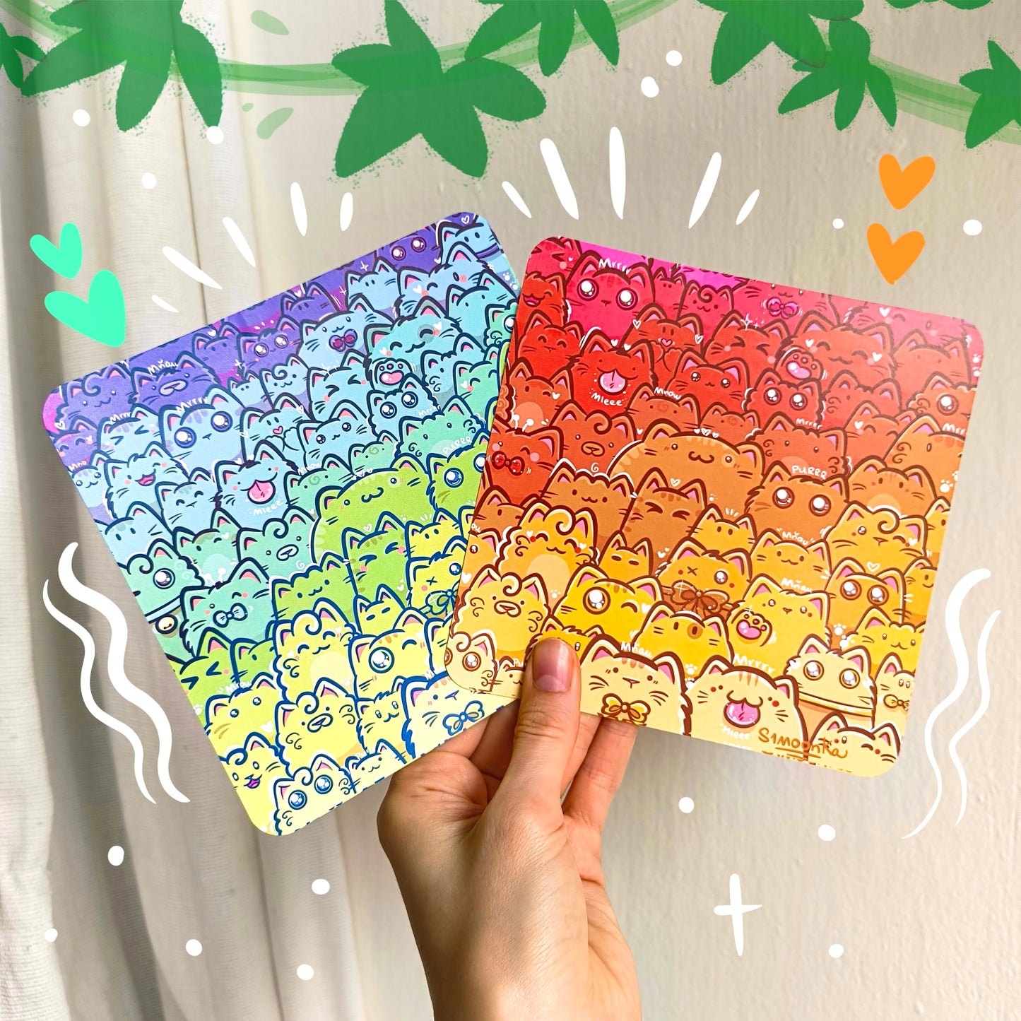 RAINBOW CATS art print