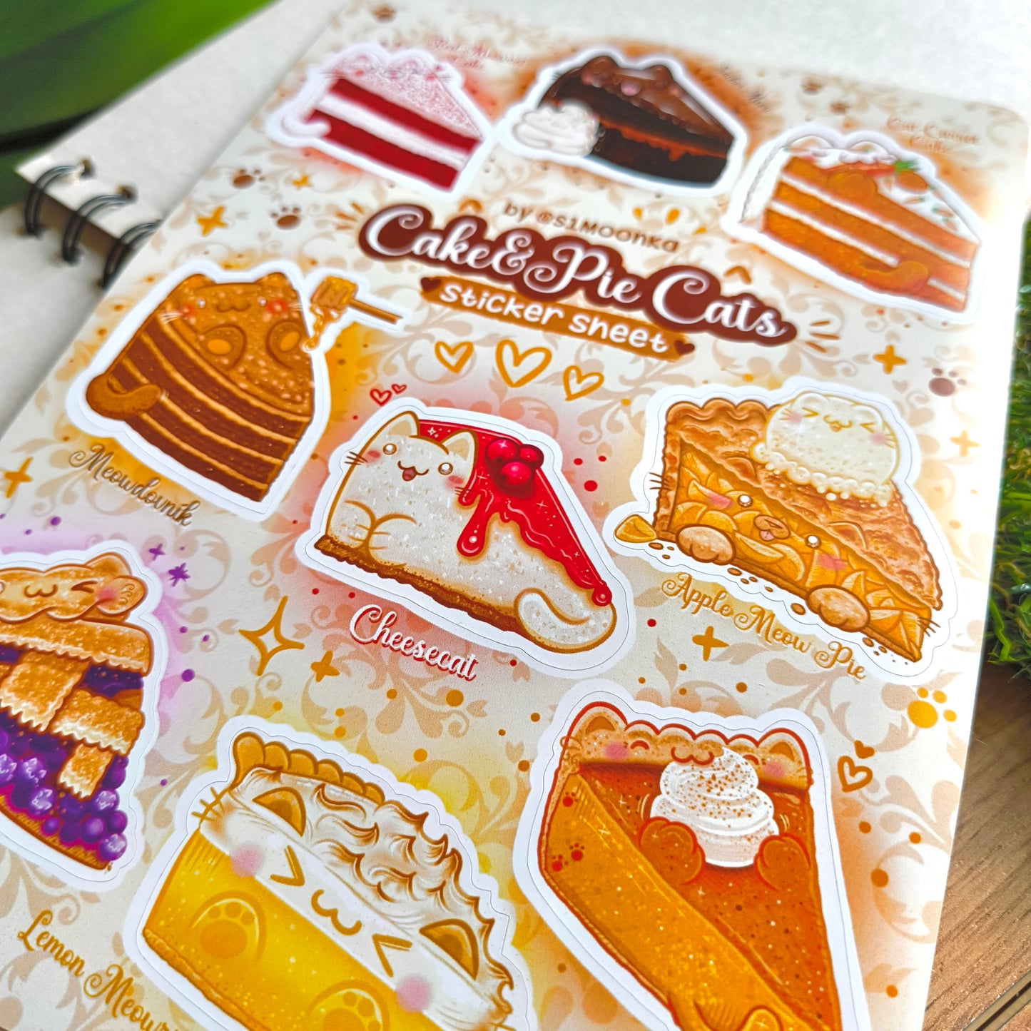 CAKE&PIE CATS vinyl sticker sheet