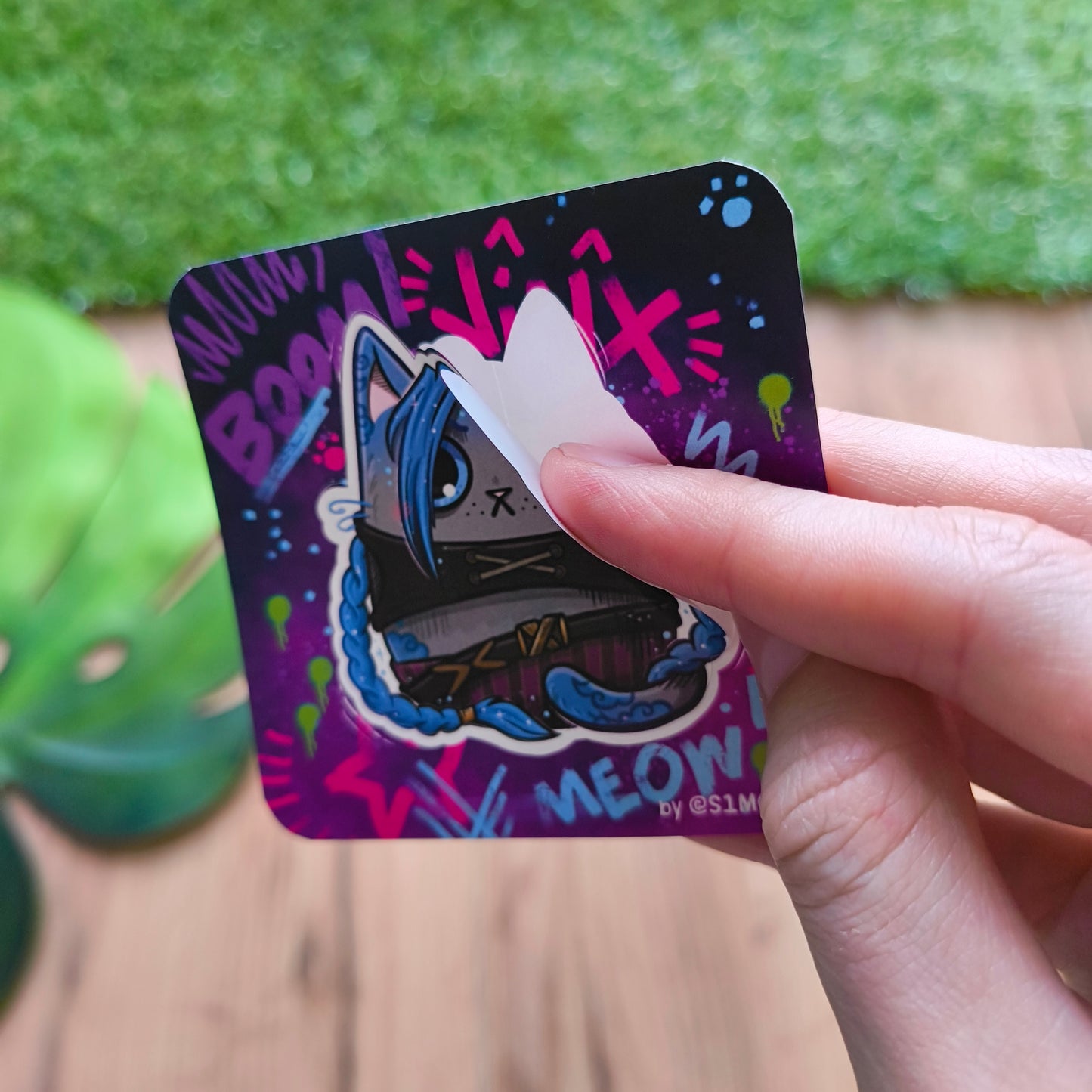 JINX fandom die-cut sticker with background