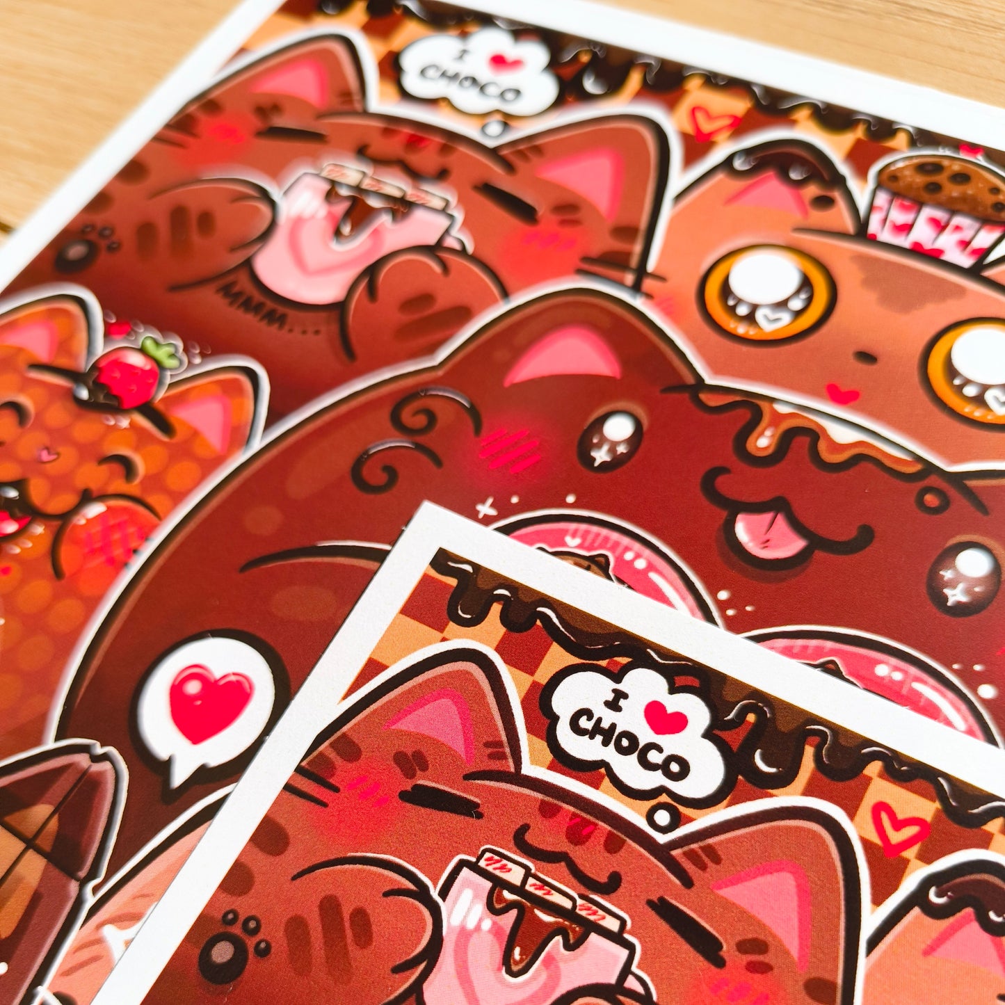 CHOCOLATE CATS art print