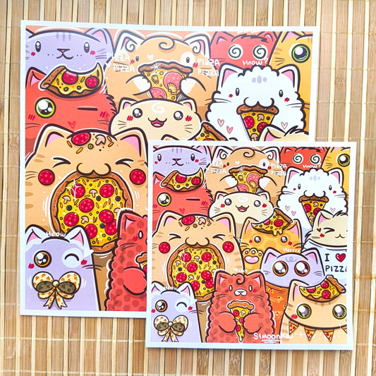 PIZZA CATS art print