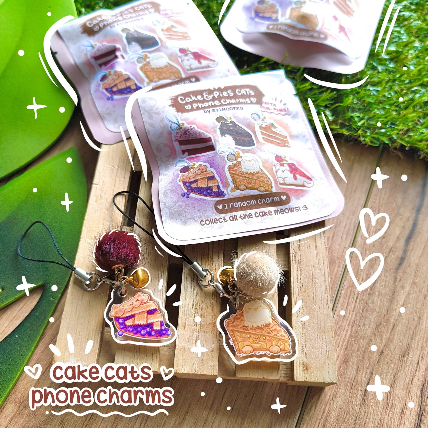 CAKE&PIE CATS phone charms