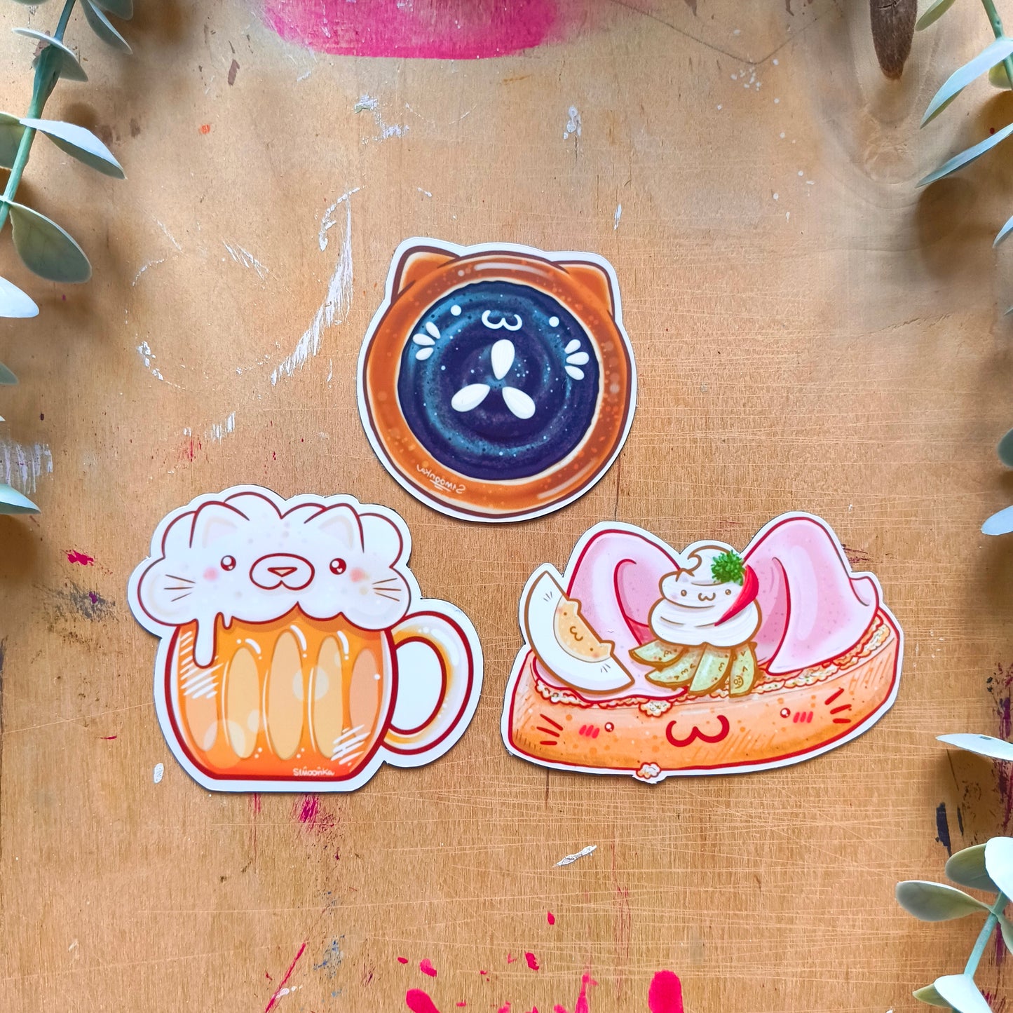 CZECH FOOD CATS fridge magnets set