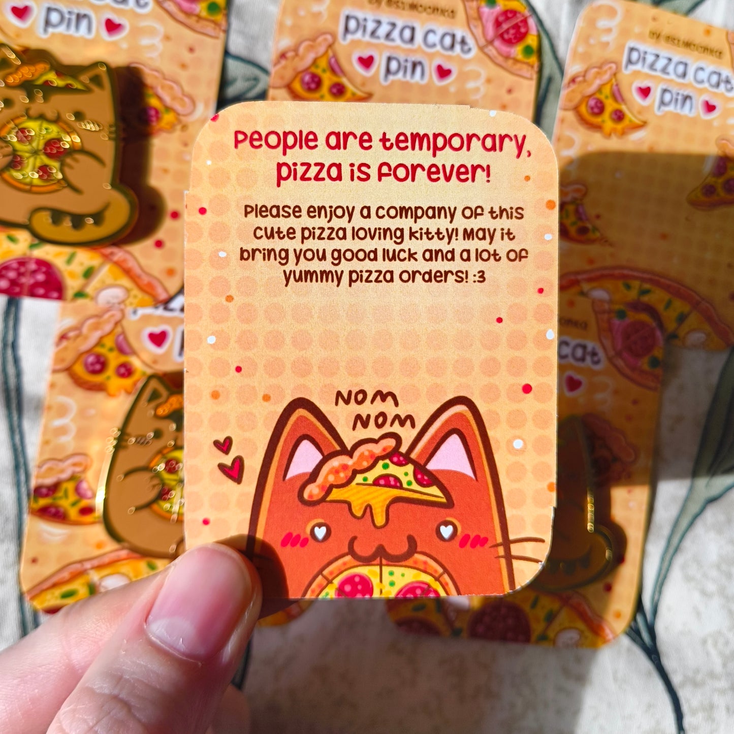 PIZZA CAT enamel pin companion :3