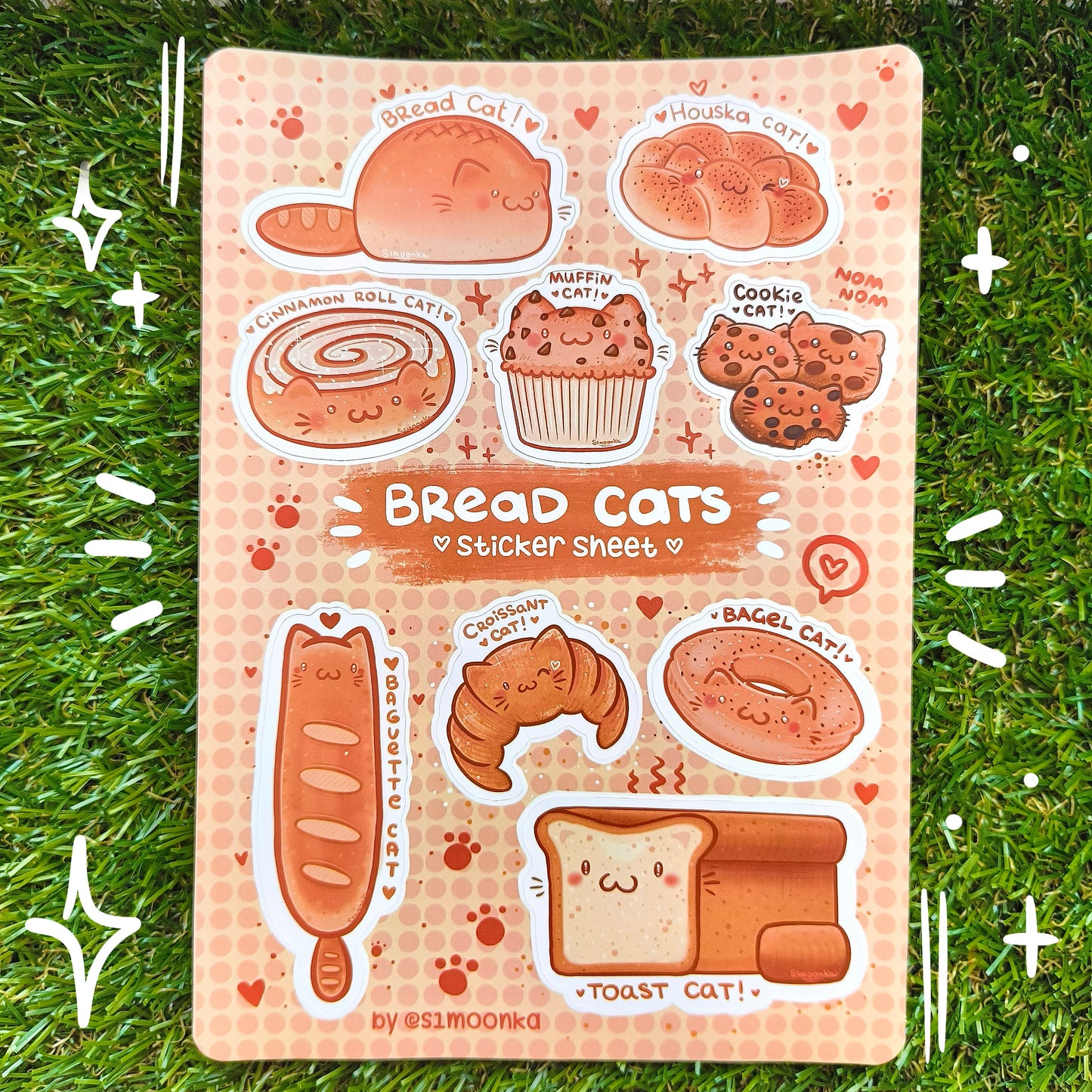 BREAD CATS vinyl sticker sheet