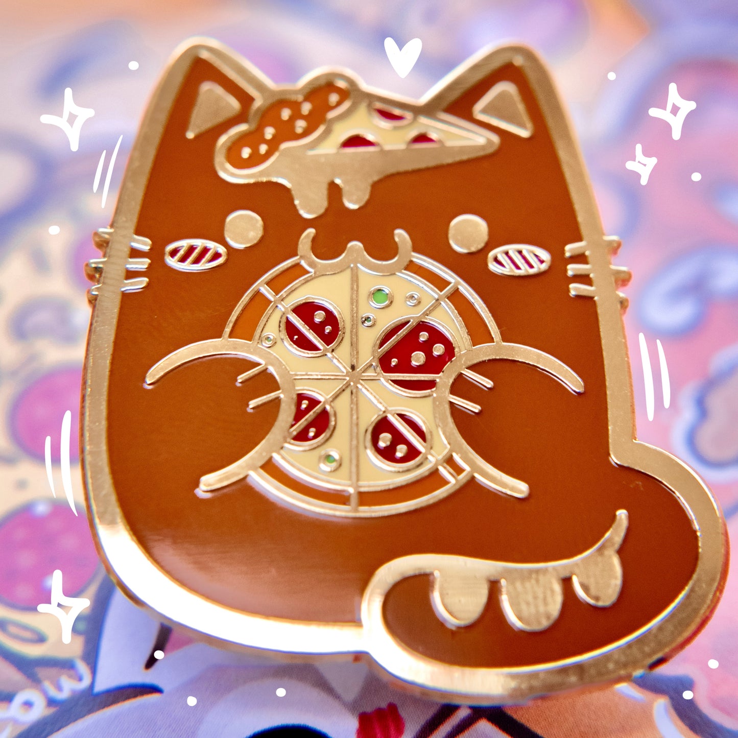PIZZA CAT enamel pin companion :3