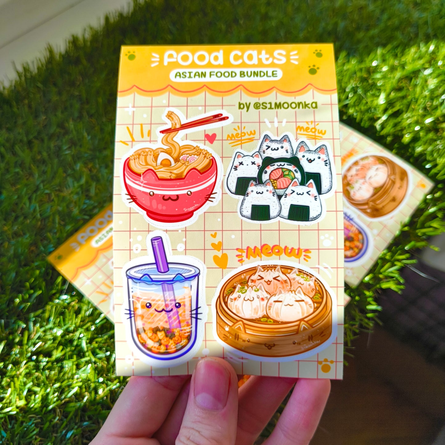 FOOD CATS (asian bundle) mini sticker sheet