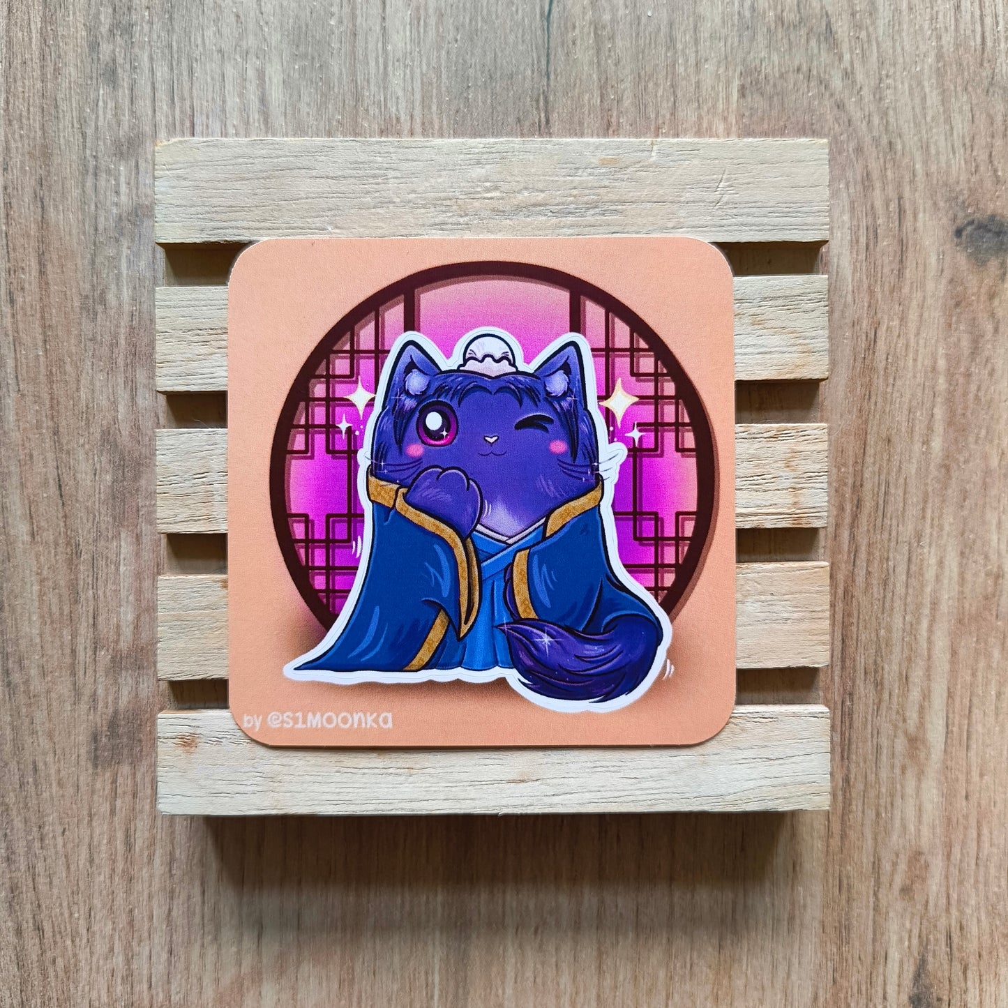MAOMAO & JINSHI fandom die-cut sticker with background