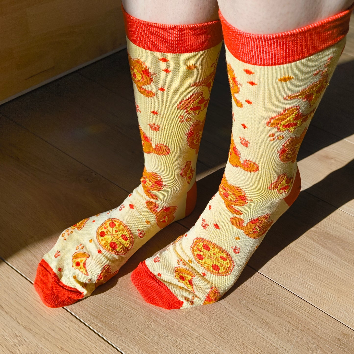 PIZZA CATS cotton socks :3
