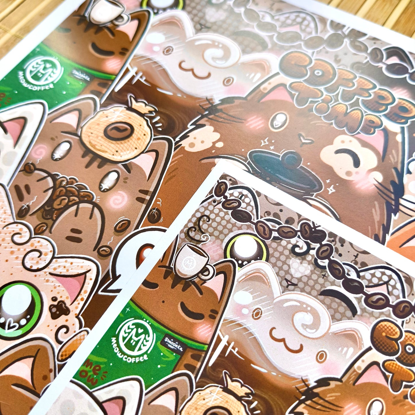 COFFEE CATS art print