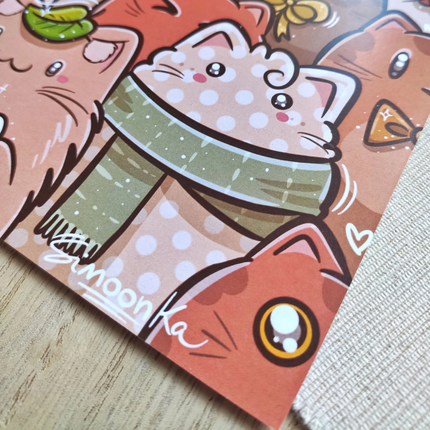 COZY AUTUMN CATS art print
