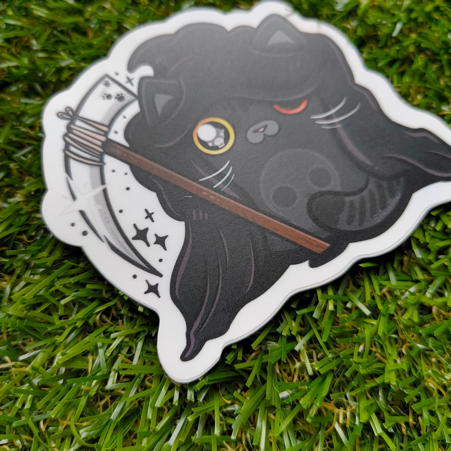 REAPER CAT die-cut waterproof vinyl car sticker