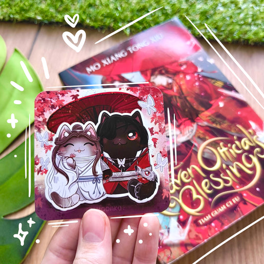 HUALIAN fandom die-cut sticker with background