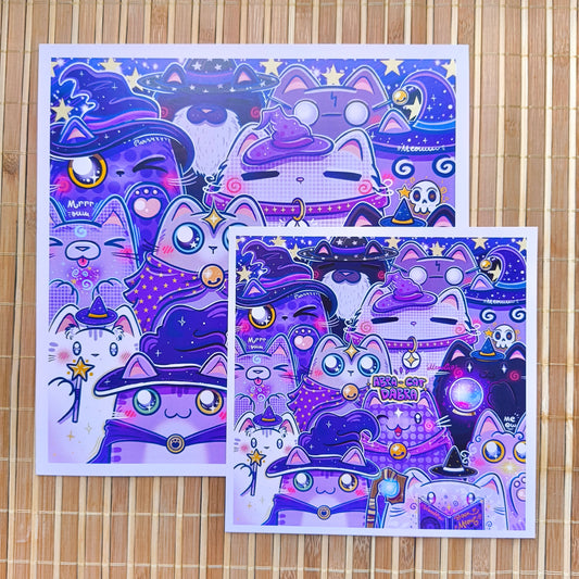 WIZARD CATS art print