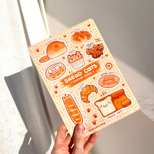 BREAD CATS vinyl sticker sheet