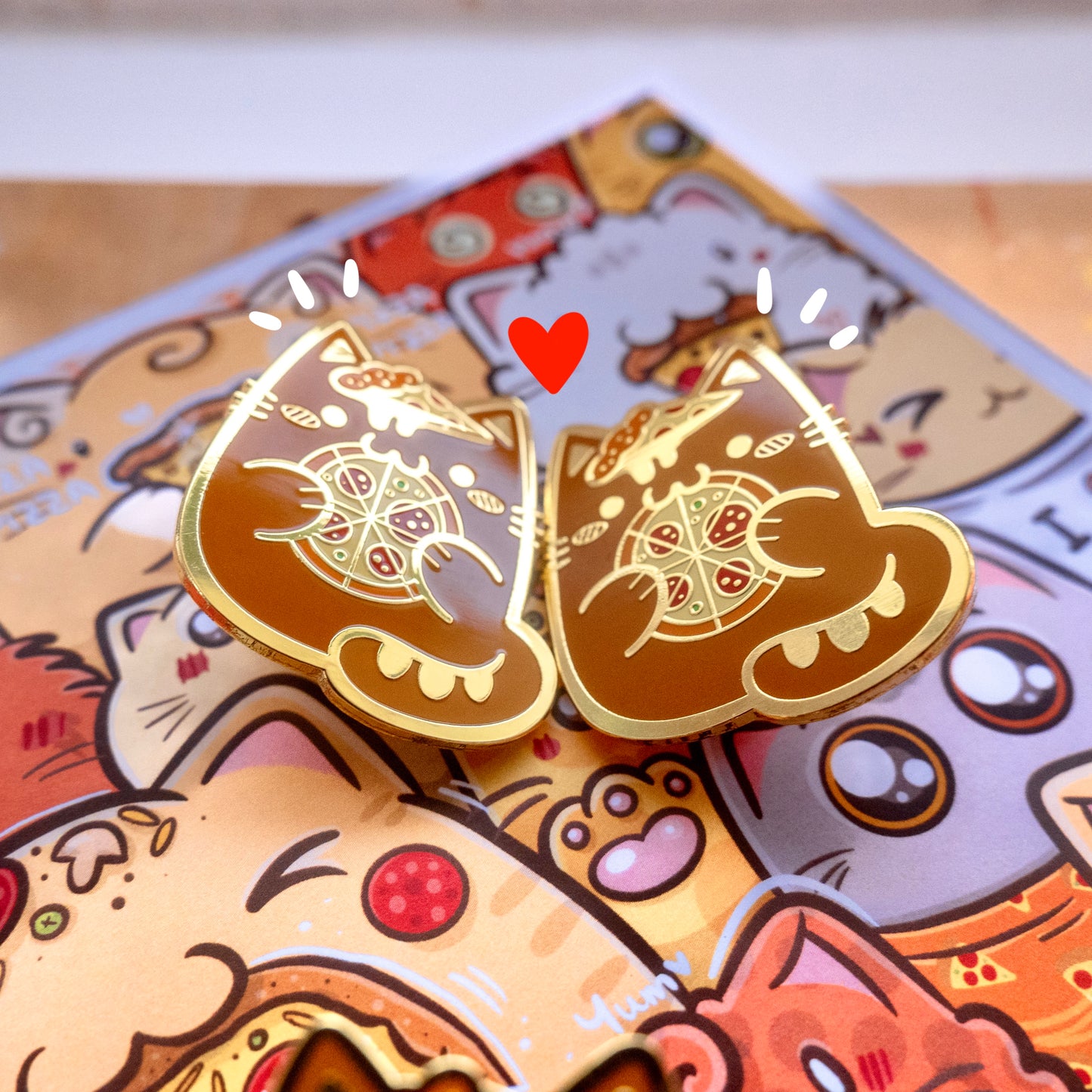 PIZZA CAT enamel pin companion :3