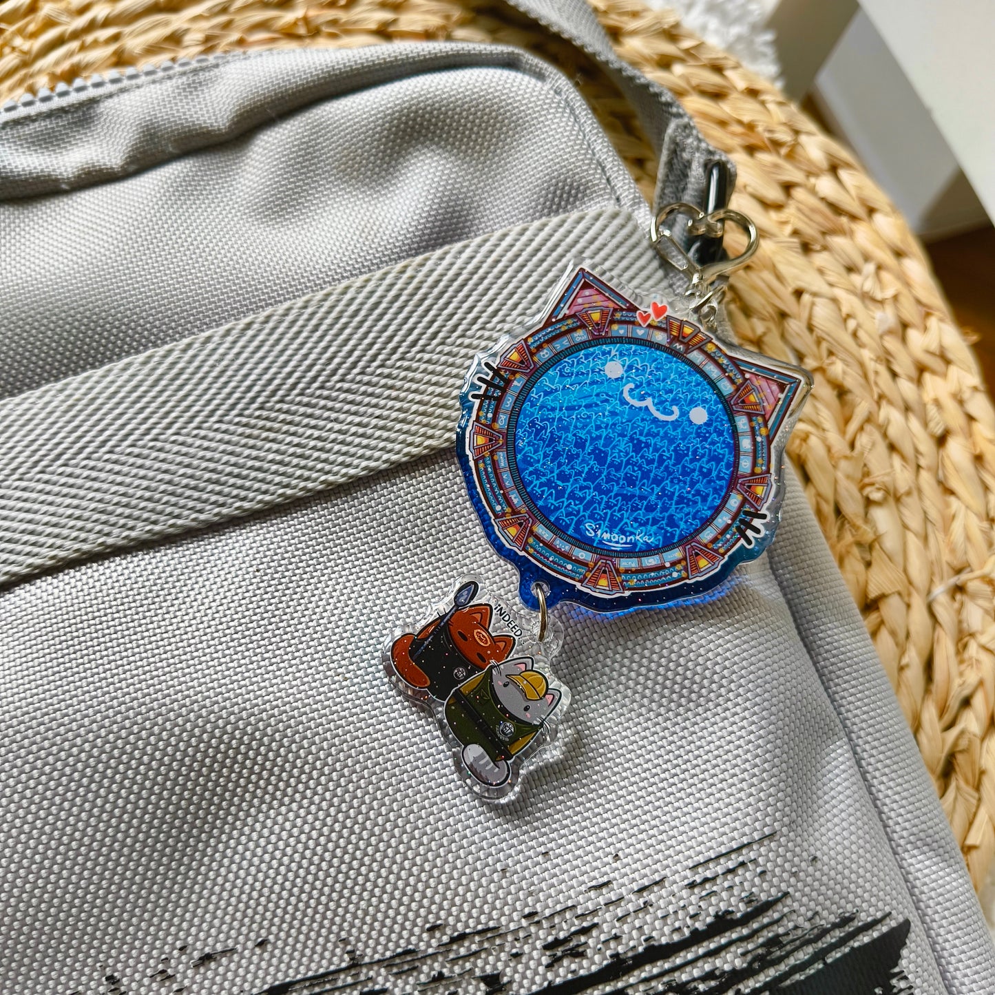 STARGATE fandom double keychain