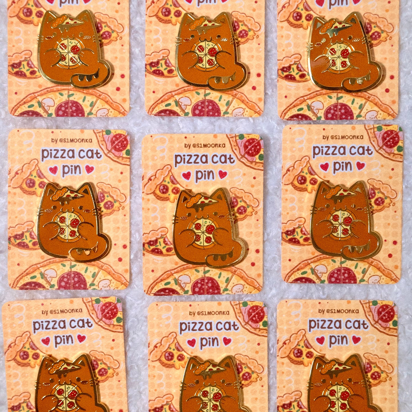 PIZZA CAT enamel pin companion :3