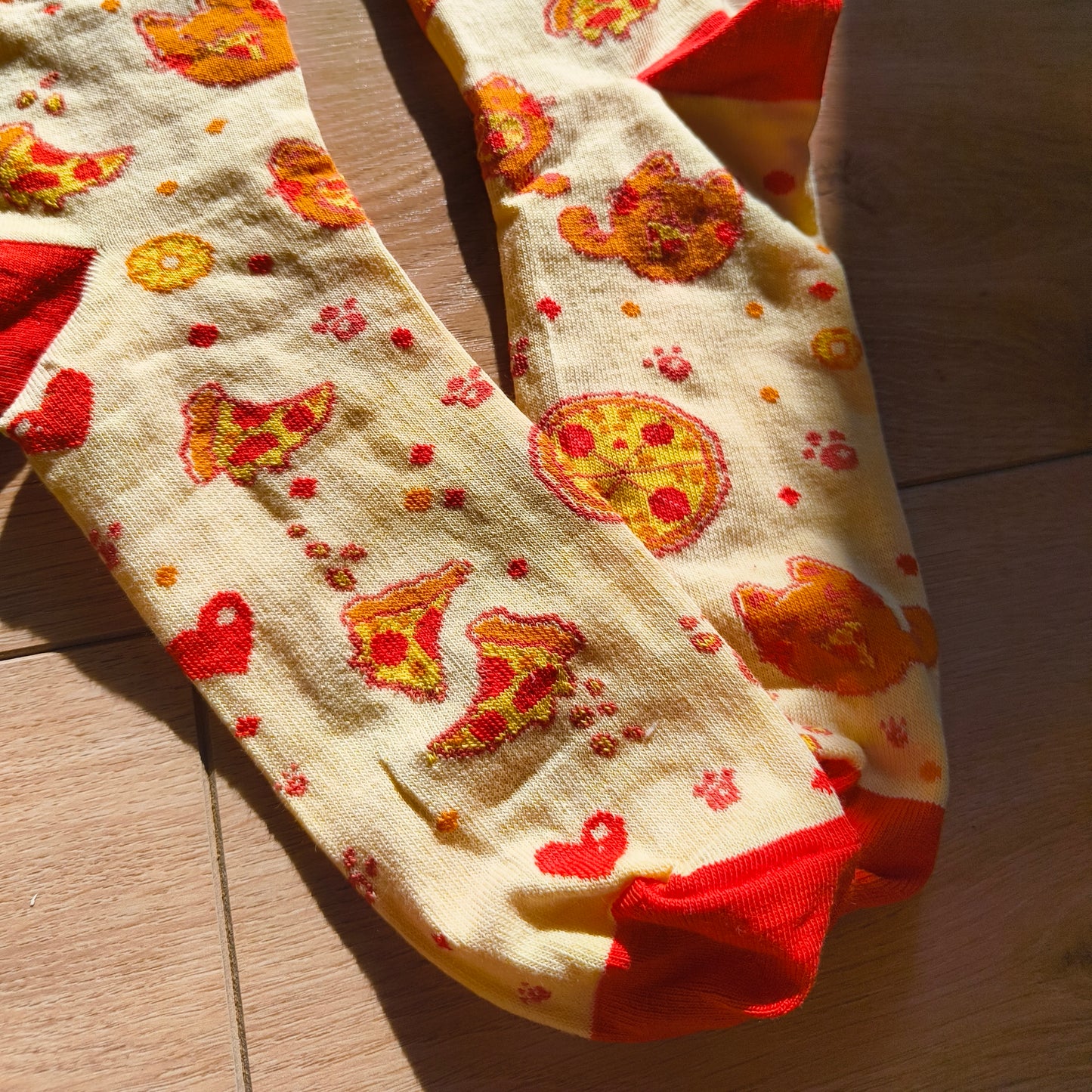 PIZZA CATS cotton socks :3