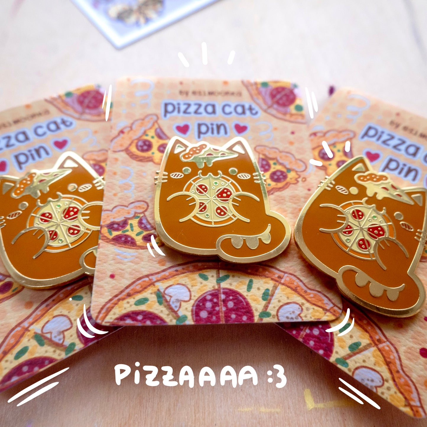 PIZZA CAT enamel pin companion :3