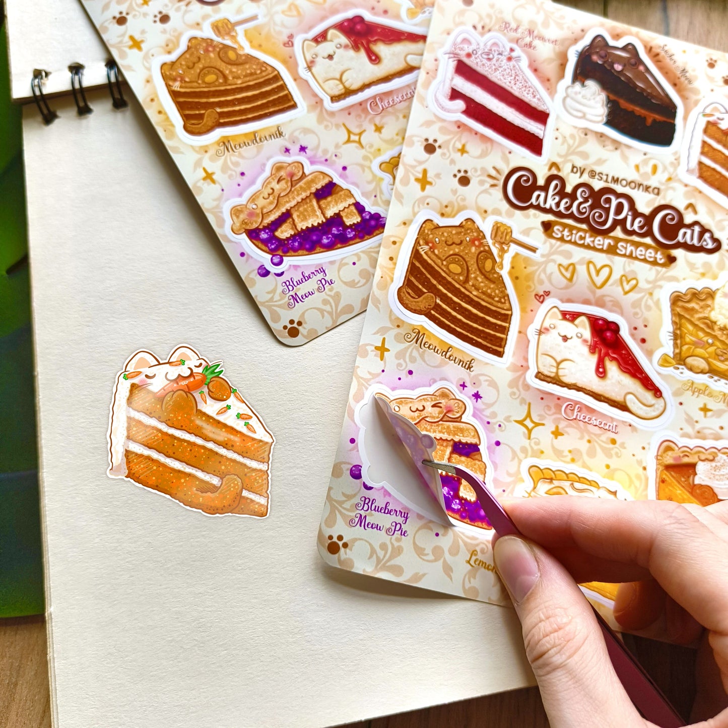 CAKE&PIE CATS vinyl sticker sheet