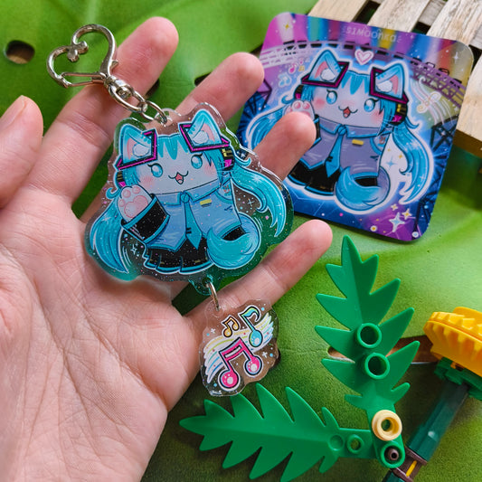 CATSUNE MIAUKU fandom double keychain