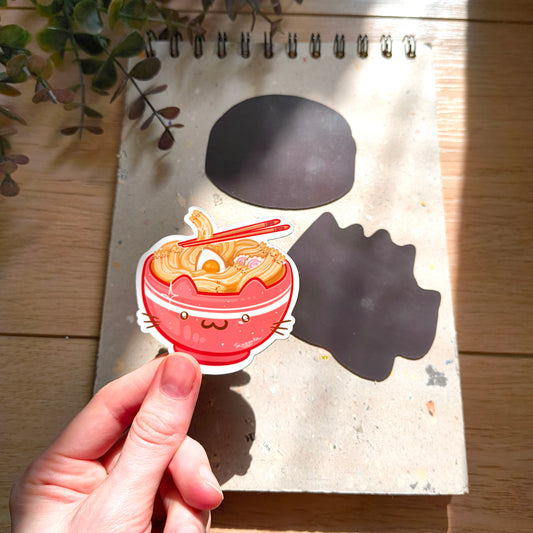 ASIAN FOOD CATS fridge magnets set